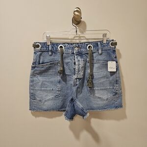 We The Free Moxie Barrel Shorts In Truest Blue Size 29 NWT